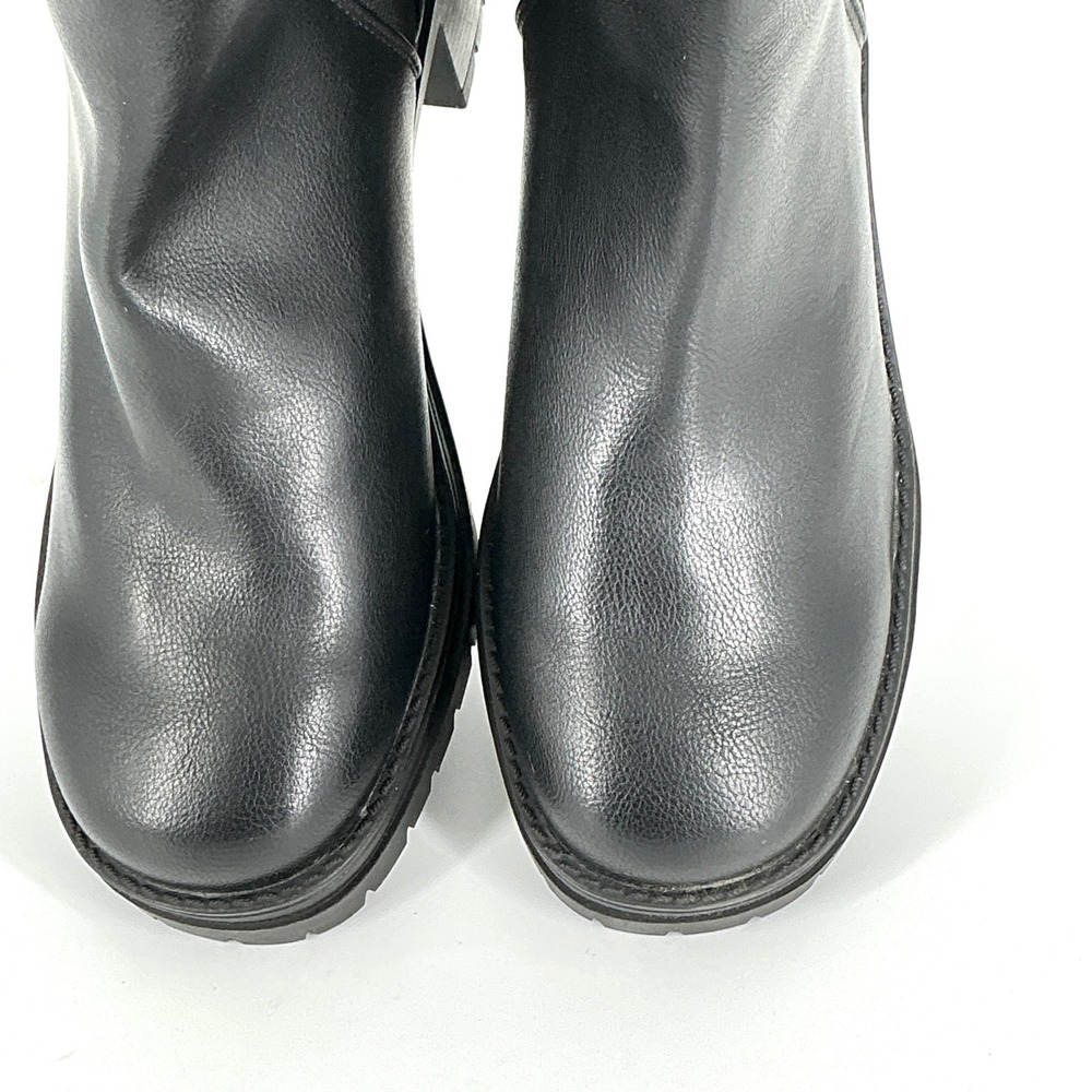 MIA Size 9.5 Black Faux Leather Platform Chelsea Boots NEW ADEA $60 - Picture 9 of 12
